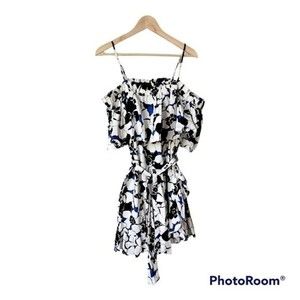 Who What Wear Off Shoulder Ruffled Floral Dress in Sz M